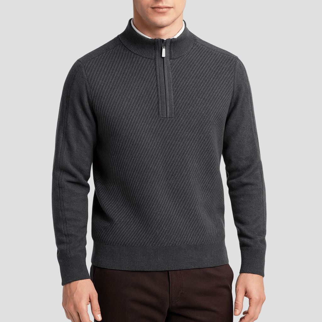 Colton | Ribbed Half-Zip Sweater