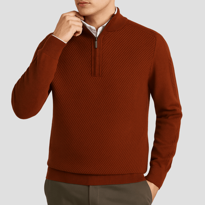 Colton | Ribbed Half-Zip Sweater