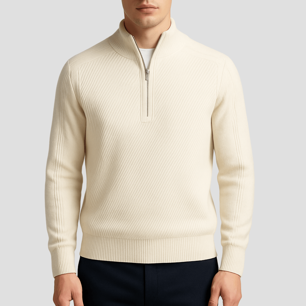 Colton | Ribbed Half-Zip Sweater