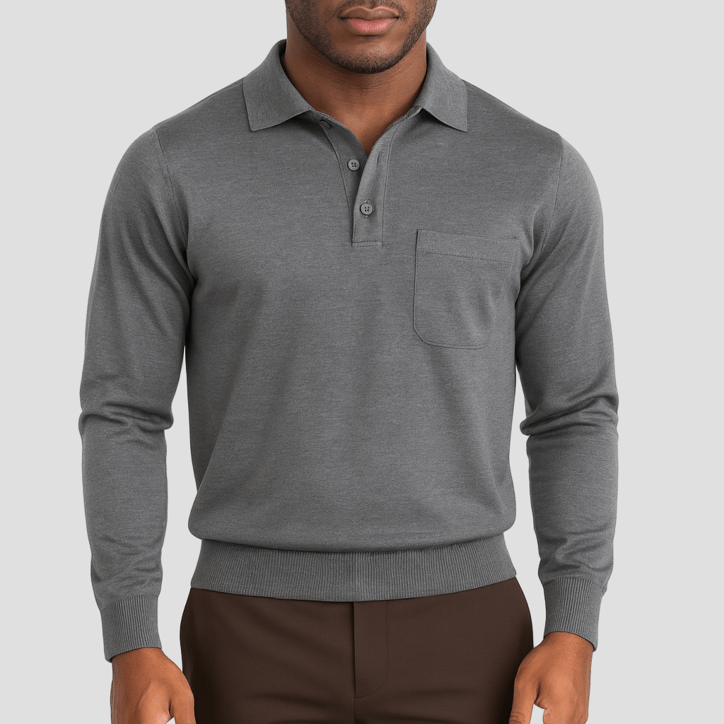 Tyler | Elegant Wool Polo Sweater