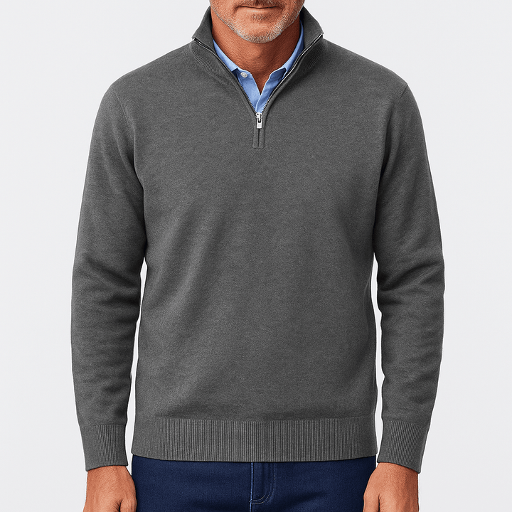 Emmett | Zip Collar Cozy Knit Sweater