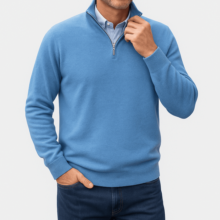 Emmett | Zip Collar Cozy Knit Sweater