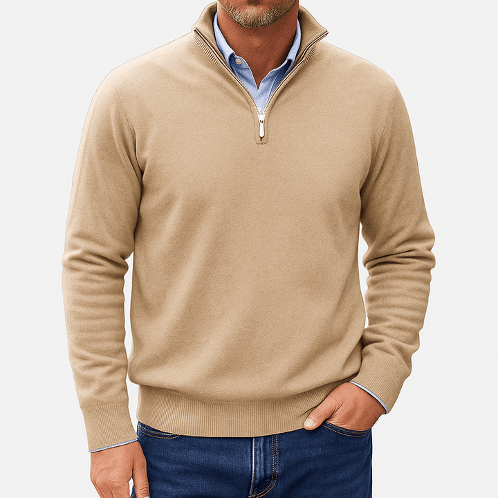 Emmett | Zip Collar Cozy Knit Sweater