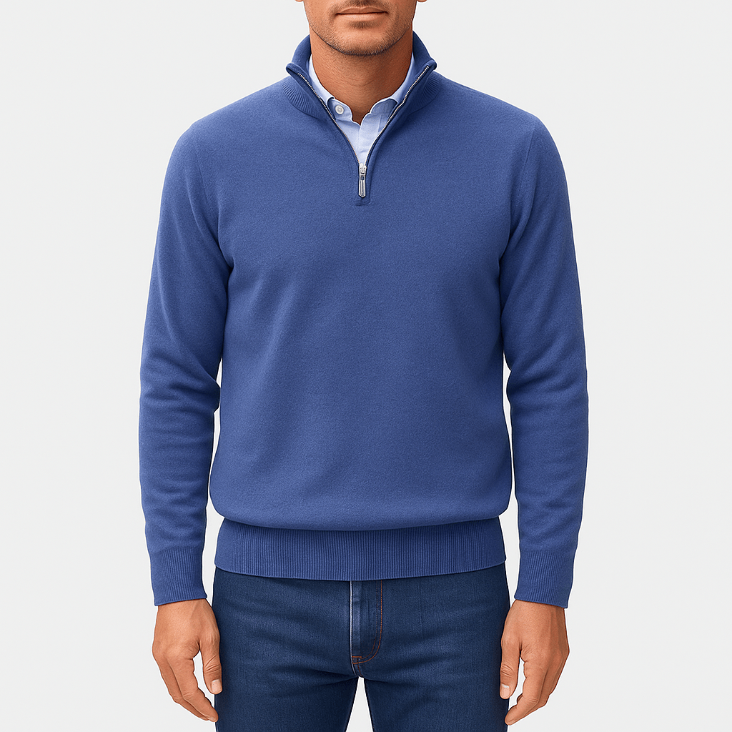 Emmett | Zip Collar Cozy Knit Sweater