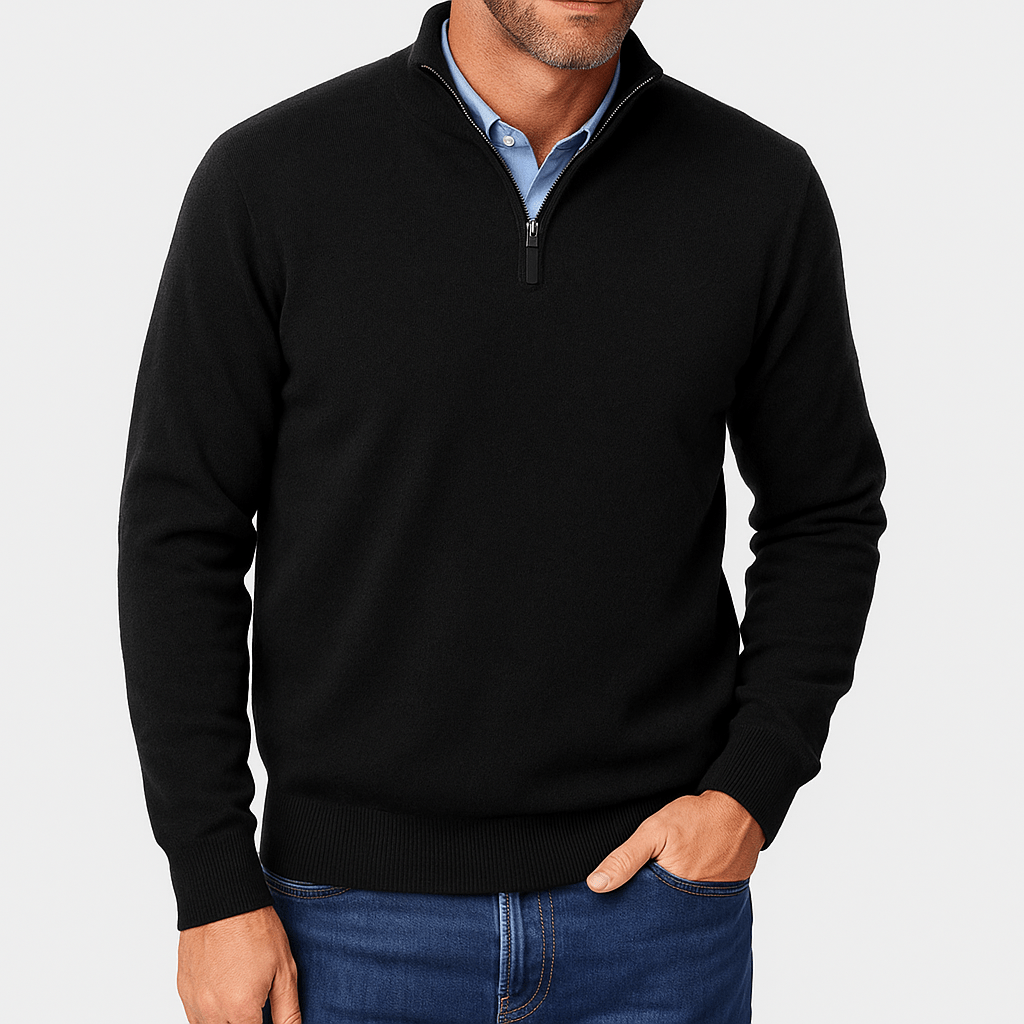Emmett | Zip Collar Cozy Knit Sweater