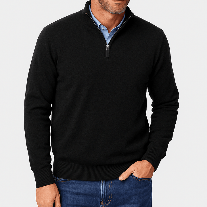 Emmett | Zip Collar Cozy Knit Sweater