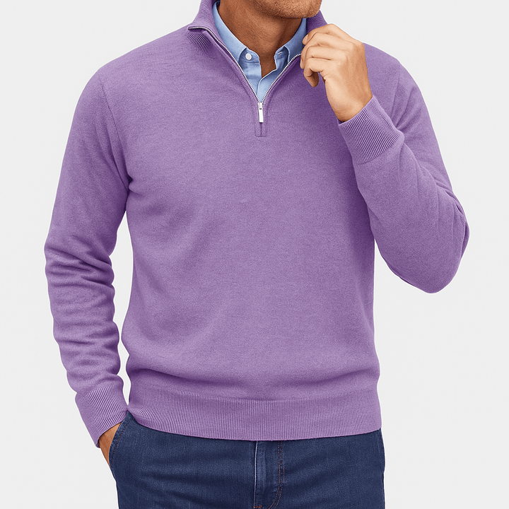 Emmett | Zip Collar Cozy Knit Sweater