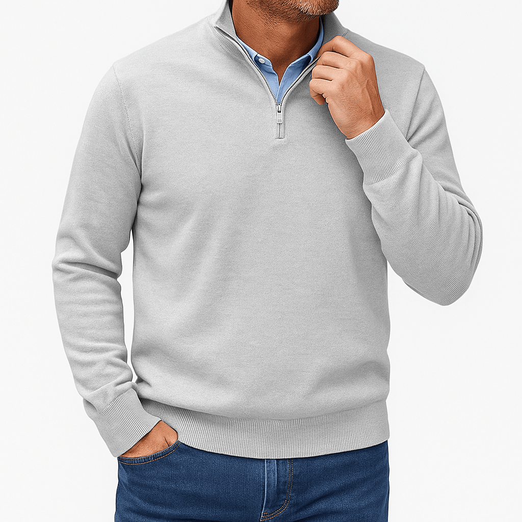 Emmett | Zip Collar Cozy Knit Sweater