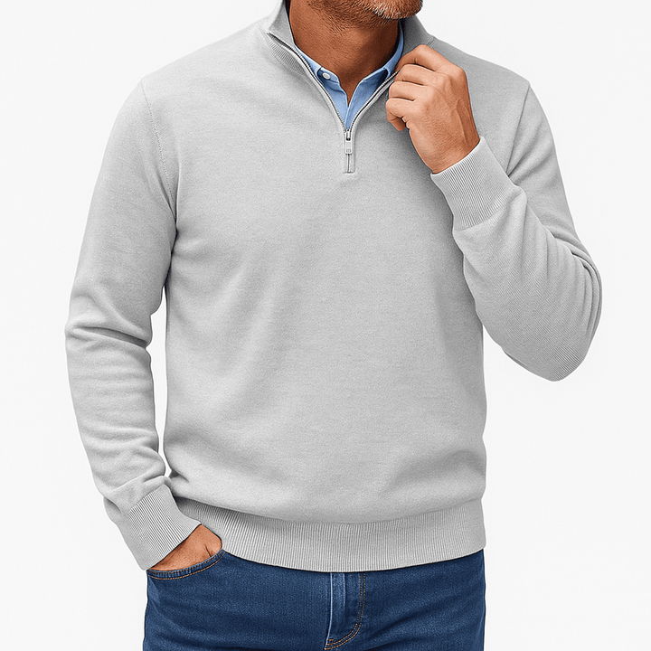 Emmett | Zip Collar Cozy Knit Sweater