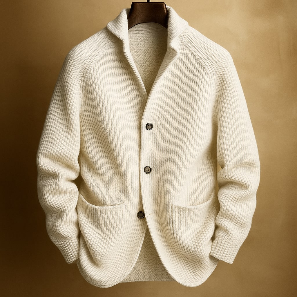 SILVORO | CORDUROY WOOL CARDIGAN FOR MEN