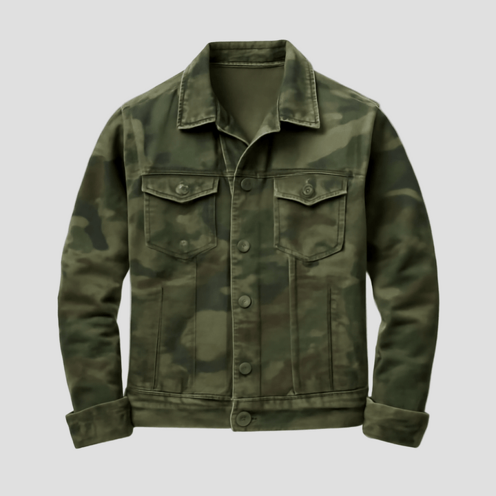 Carter | Camouflage Canvas Retro Lapel Jacket