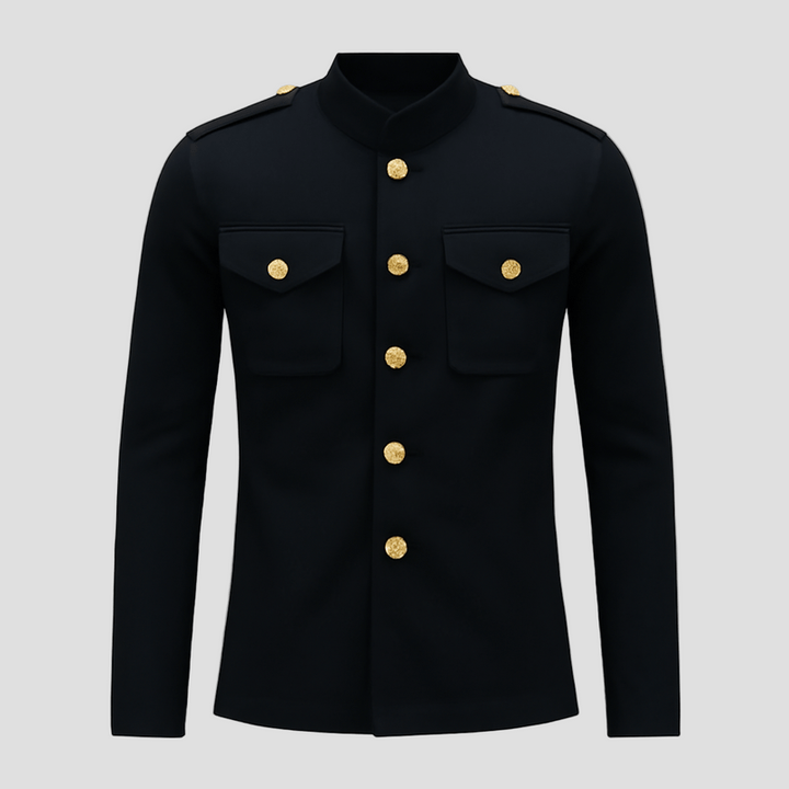Colton | Vintage Casual Solid Stand Collar Button Jacket