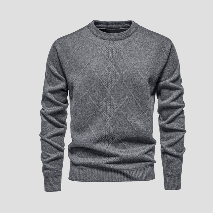 Jackson | Textured Knit Crewneck Sweater