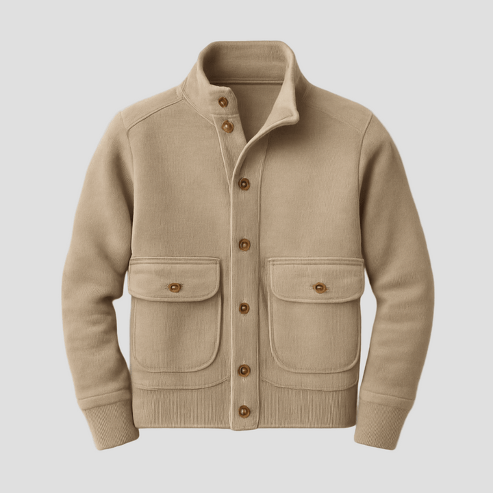 Aiden | Stand Collar Solid Color Jacket