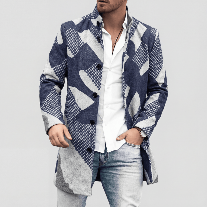 Colton | Longline Button-Up Coat for Men