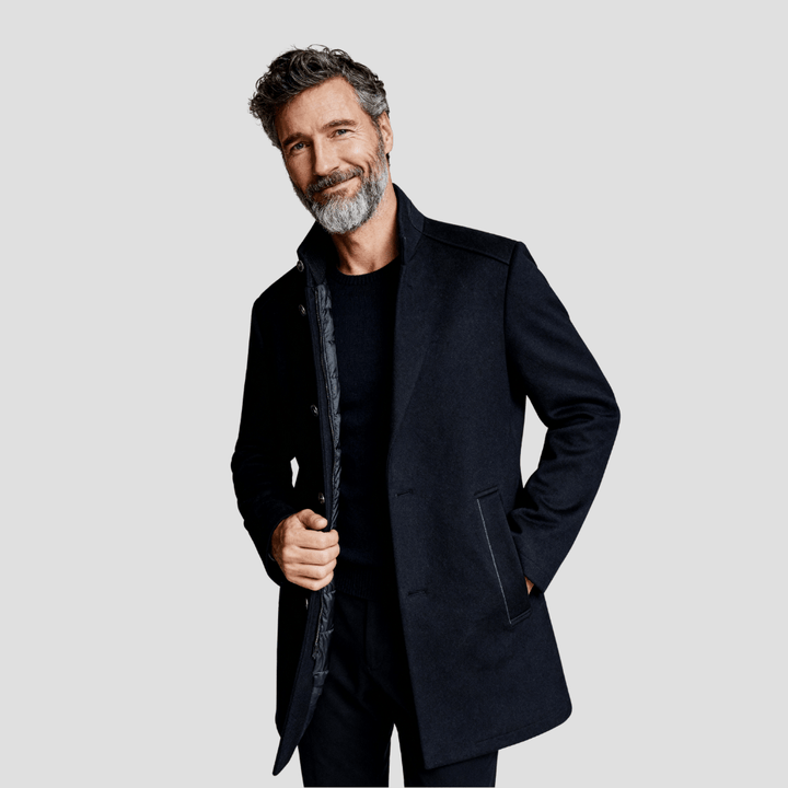 Charles | Men's Quilted Stand Collar Coat