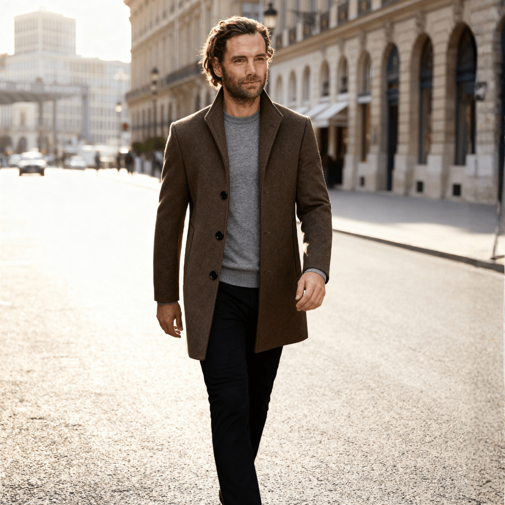 George | Men's Quilted Single-Breasted Coat