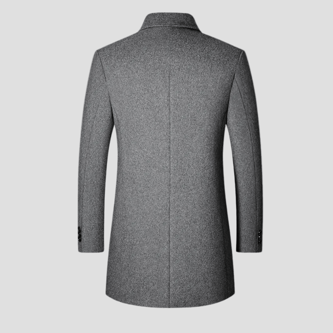 Alder | Elegant Long Wool Blend Coat for Men