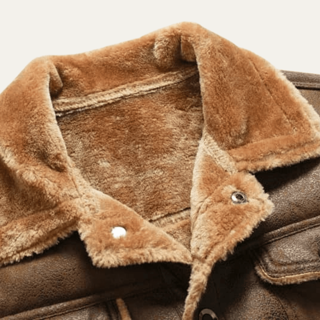 Cavendish | Shearling Biker Leather Jacket for Men