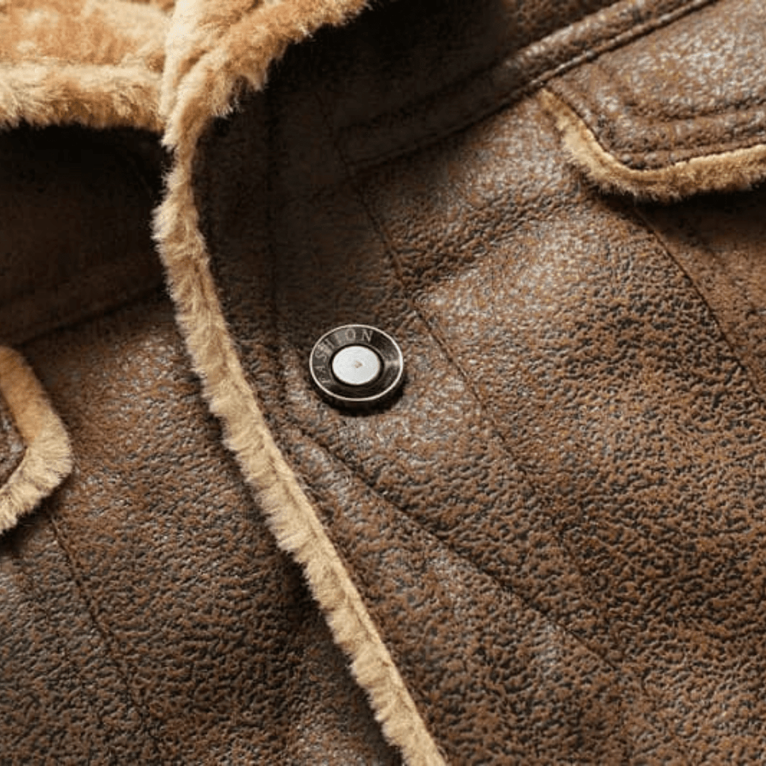 Cavendish | Shearling Biker Leather Jacket for Men
