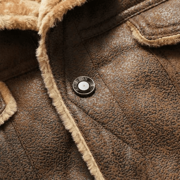 Cavendish | Shearling Biker Leather Jacket for Men