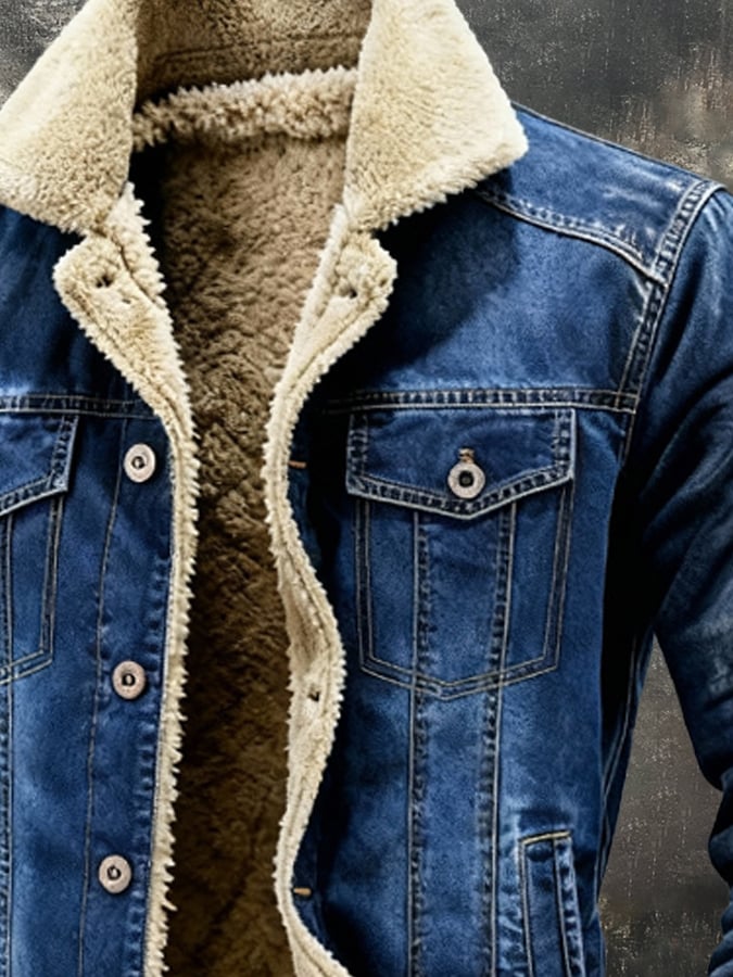 JACK HARRISON™ | RETRO SHERPA-LINED DENIM JACKET