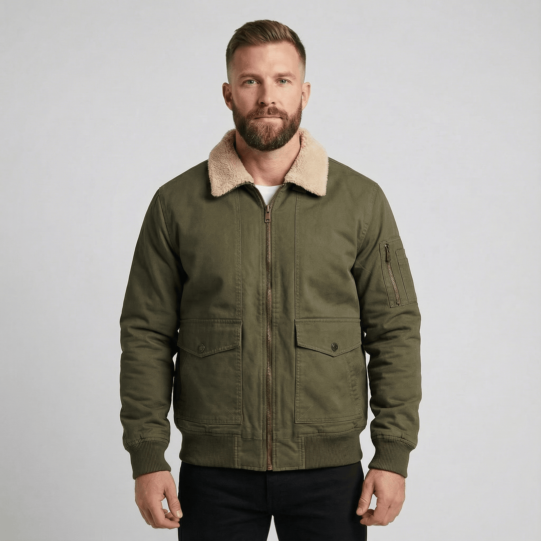 Langley | Fleece Lined Bomber Jacket for Men