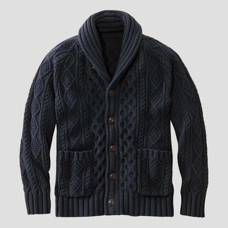 Noah | Knitted Jacquard Retro Casual Cardigan