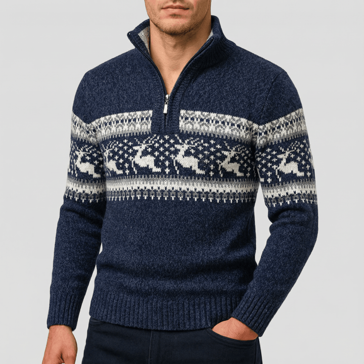 Bryson | Fair Isle Half-Zip Sweater
