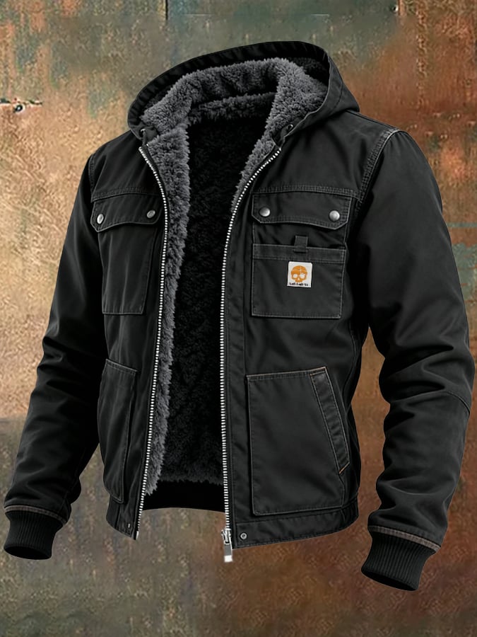 JAMES | RETRO OUTDOOR COTTON JACKET WITH FLEECE LINING