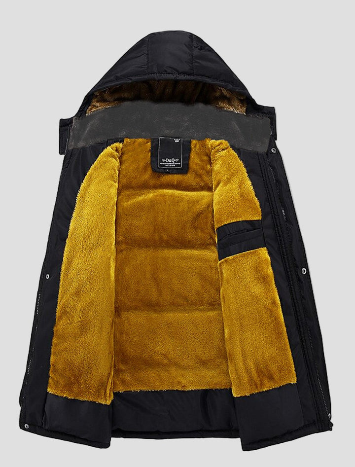 Caleb | Classic Black Padded Parka Jacket