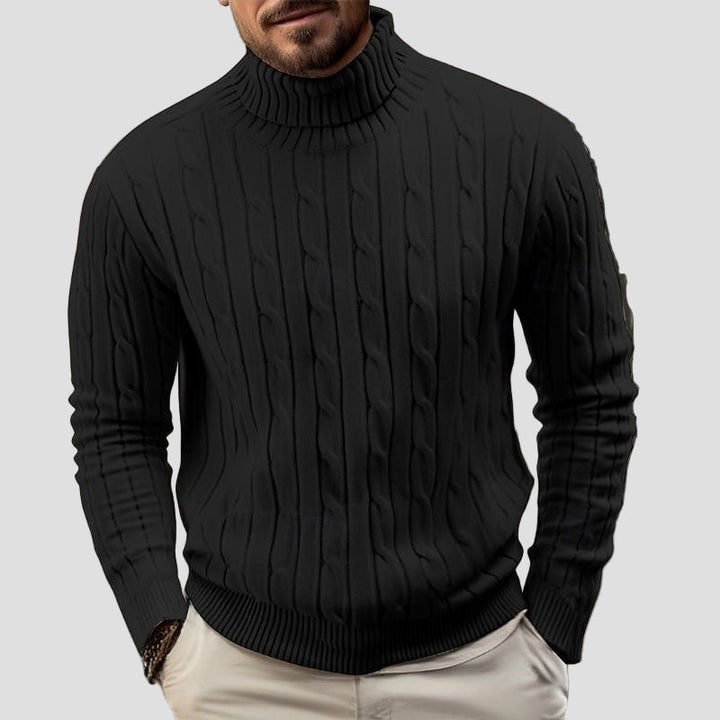 Brian | Cable Knit Turtleneck Sweater