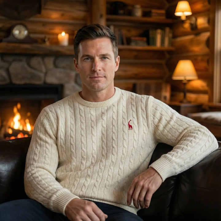 Blake | Men’s Cable Knit Crewneck Sweater