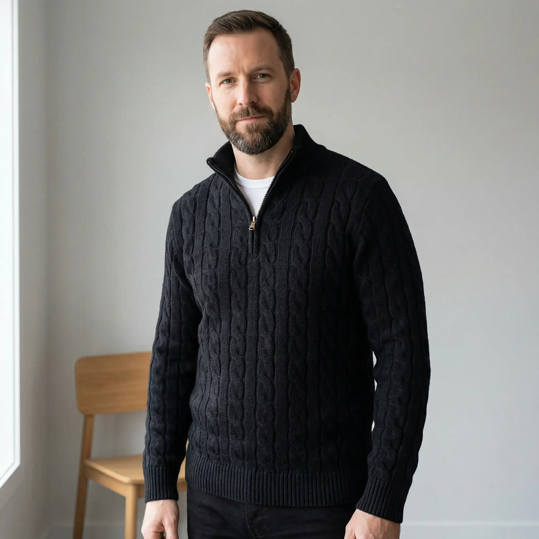 Leo | Men’s Half-Zip Cotton Sweater