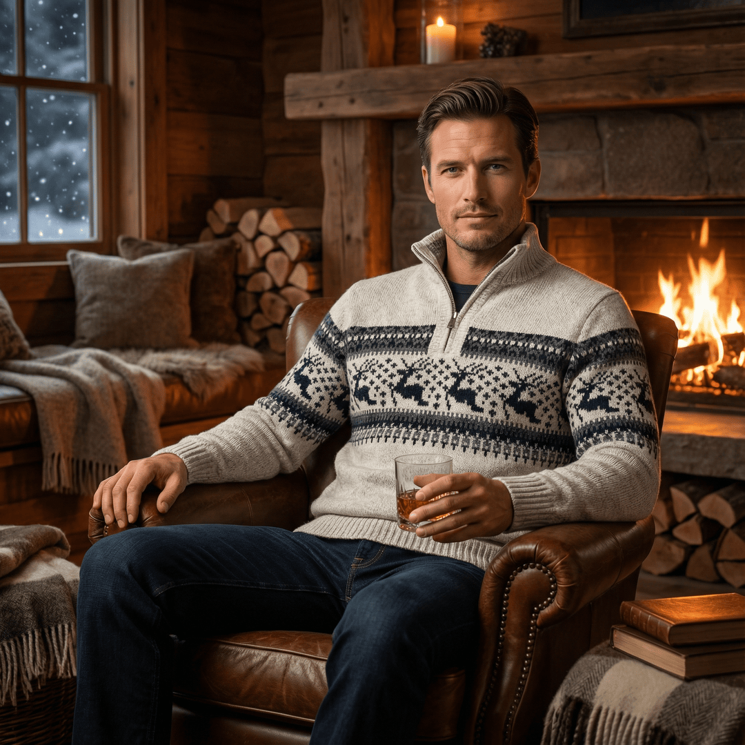 Bryson | Fair Isle Half-Zip Sweater