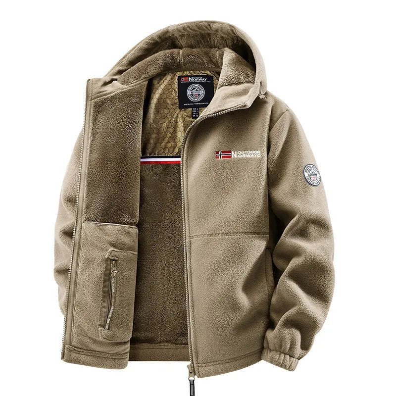 Heavyweight Sherpa-Lined Fleece Jacket