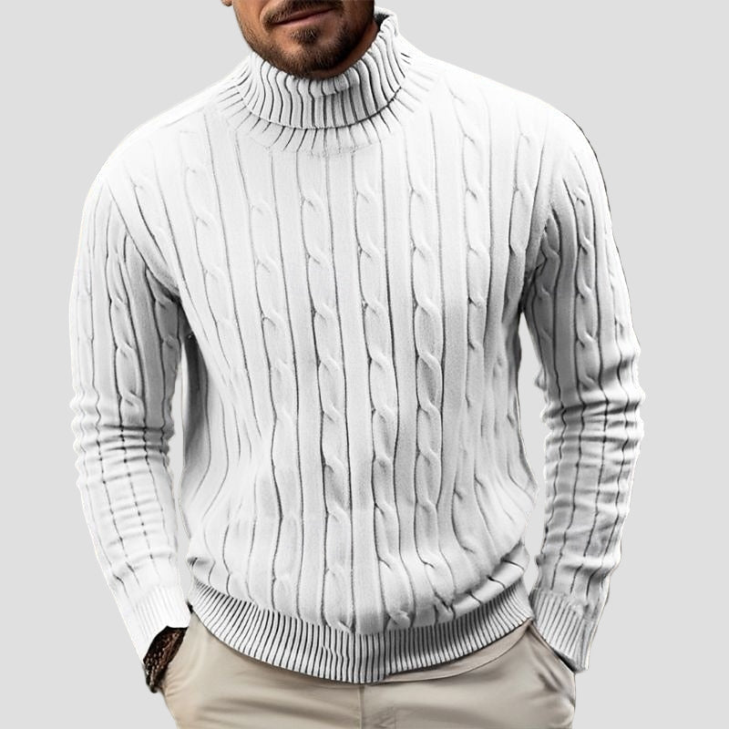 Brian | Cable Knit Turtleneck Sweater