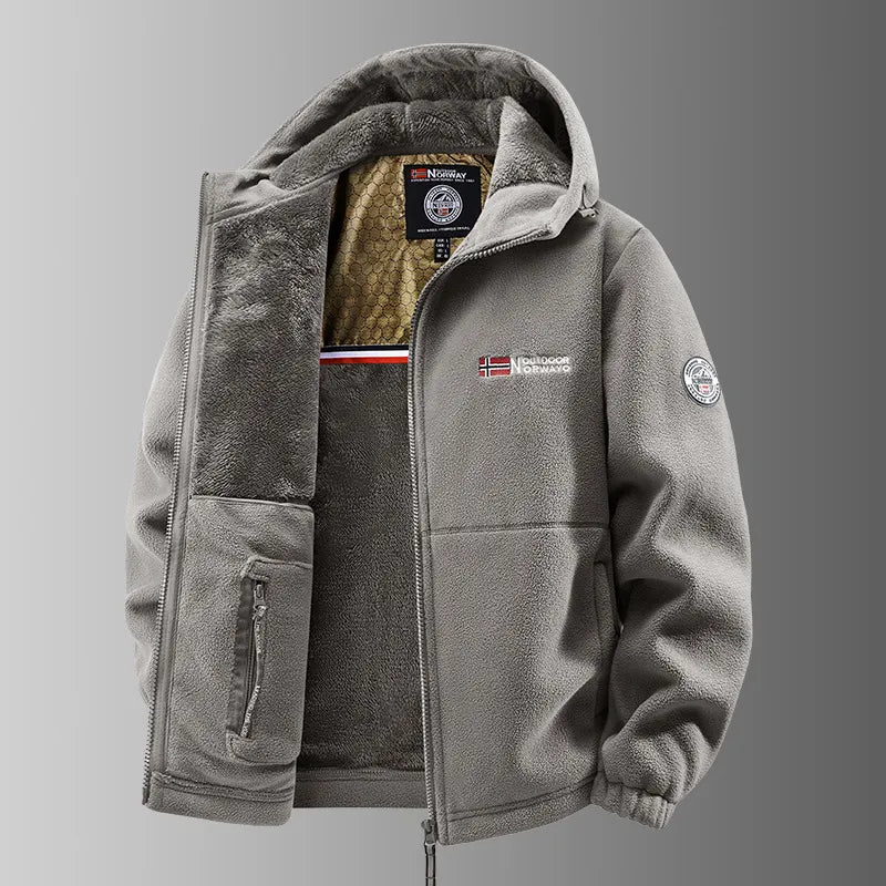 Heavyweight Sherpa-Lined Fleece Jacket
