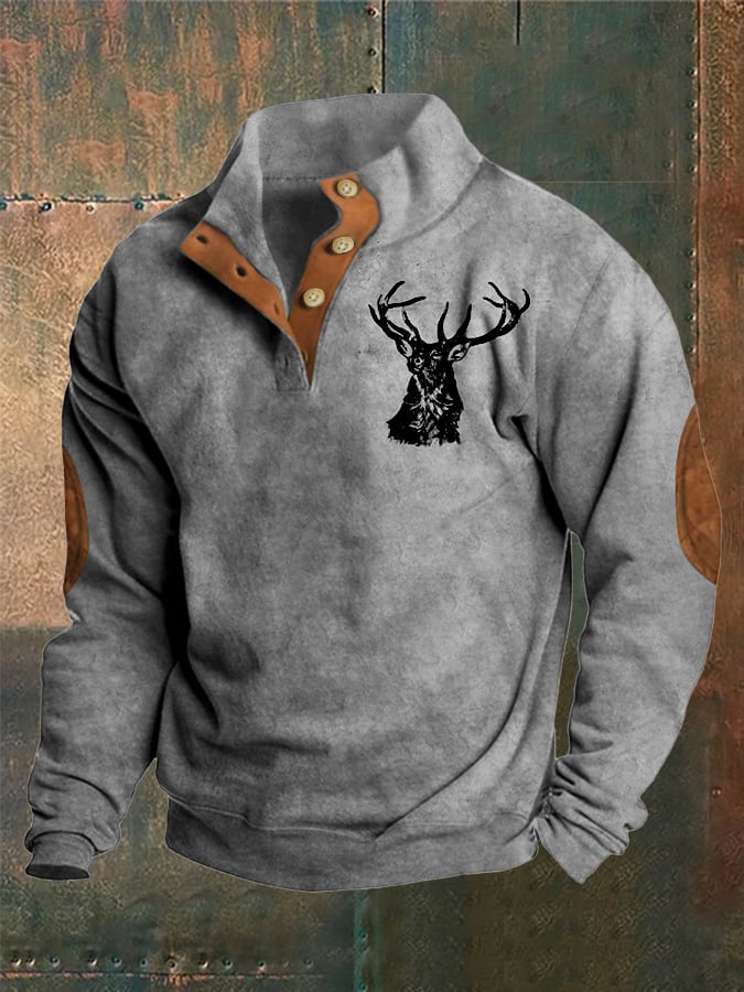 LOGAN | WESTERN-STYLE SWEATSHIRT WITH STAND-UP COLLAR