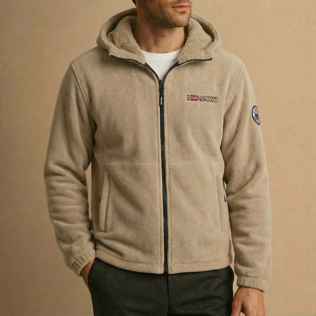 Heavyweight Sherpa-Lined Fleece Jacket