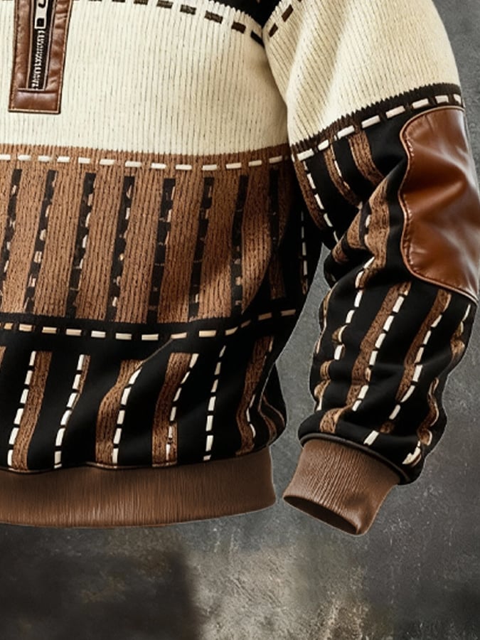 THOMAS | RETRO HALF-ZIP SWEATSHIRT WITH STAND-UP COLLAR