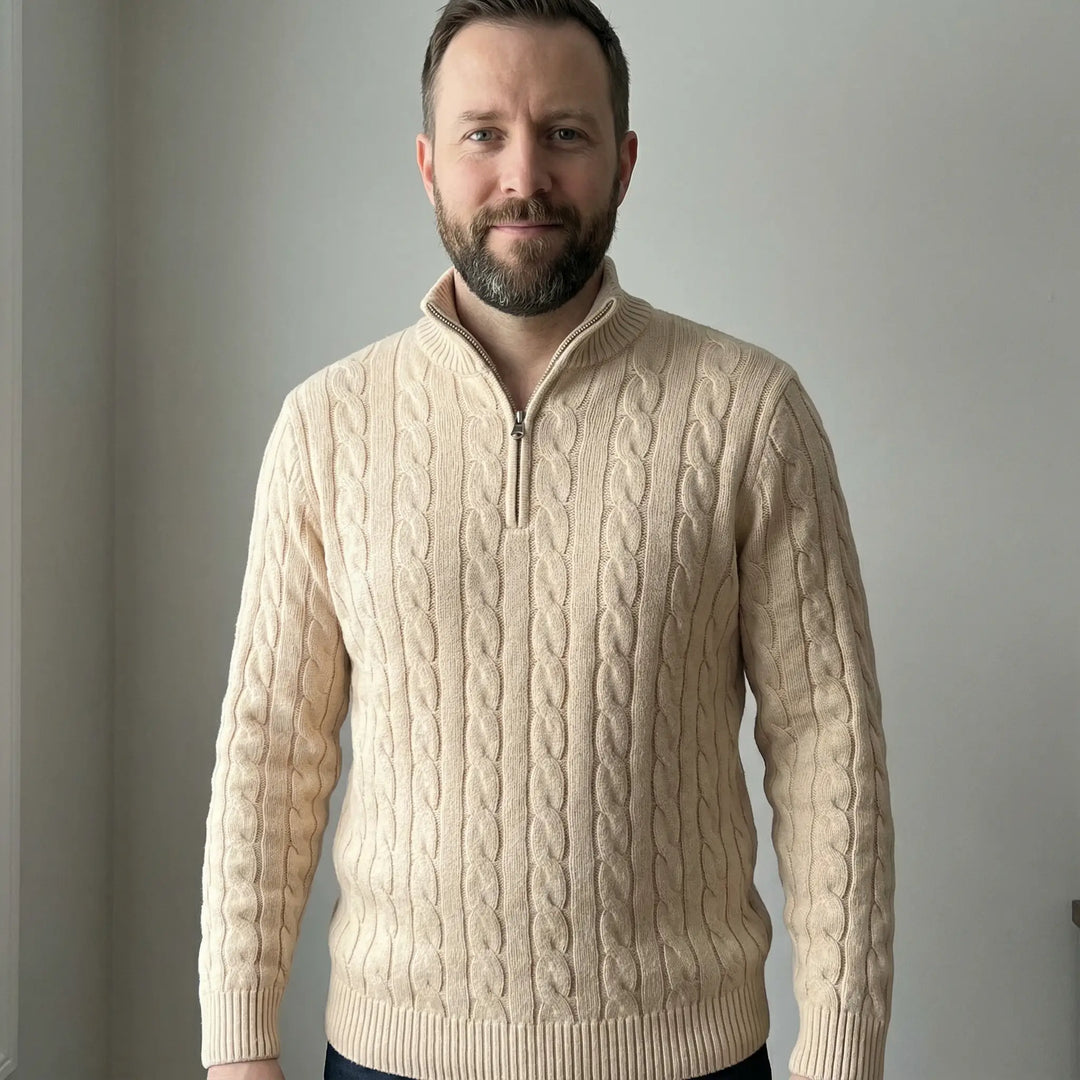 Leo | Men’s Half-Zip Cotton Sweater