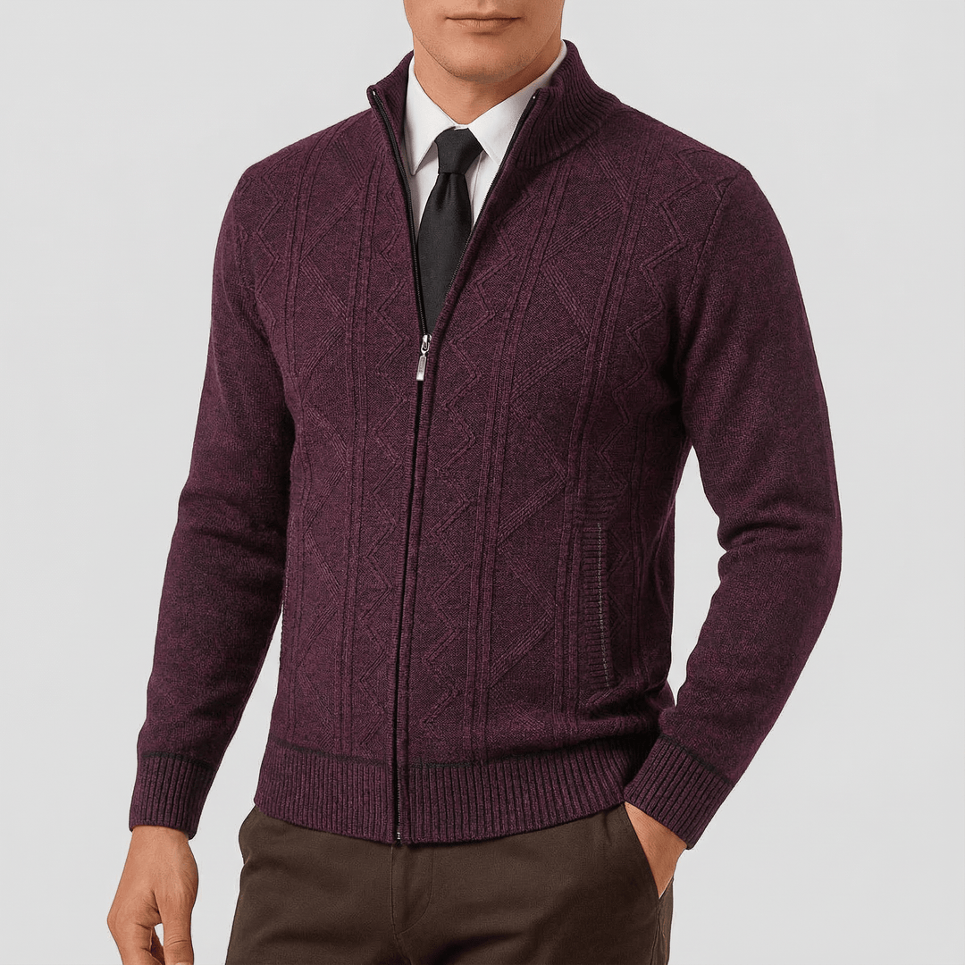 Declan | Zip-Up Cardigan Sweater