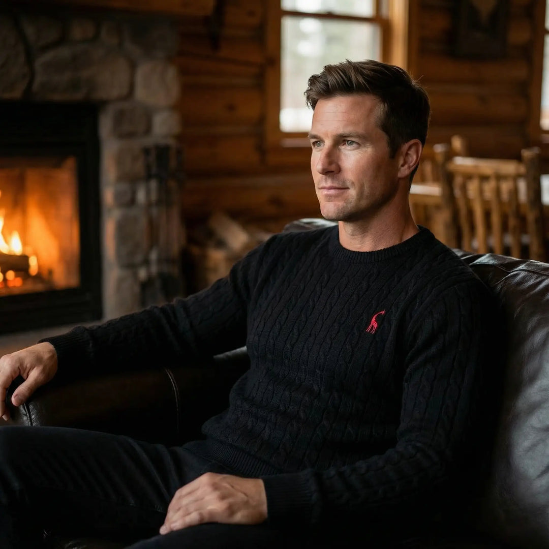 Blake | Men’s Cable Knit Crewneck Sweater