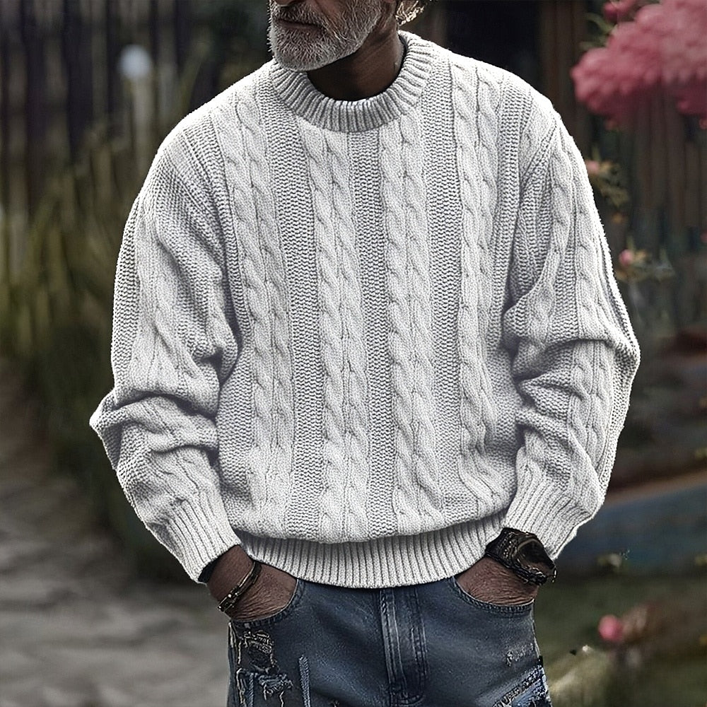 Landon | Men’s Ribbed Knit Crewneck Sweater