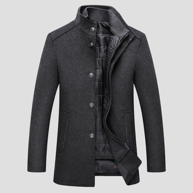 Charles | Men's Quilted Stand Collar Coat
