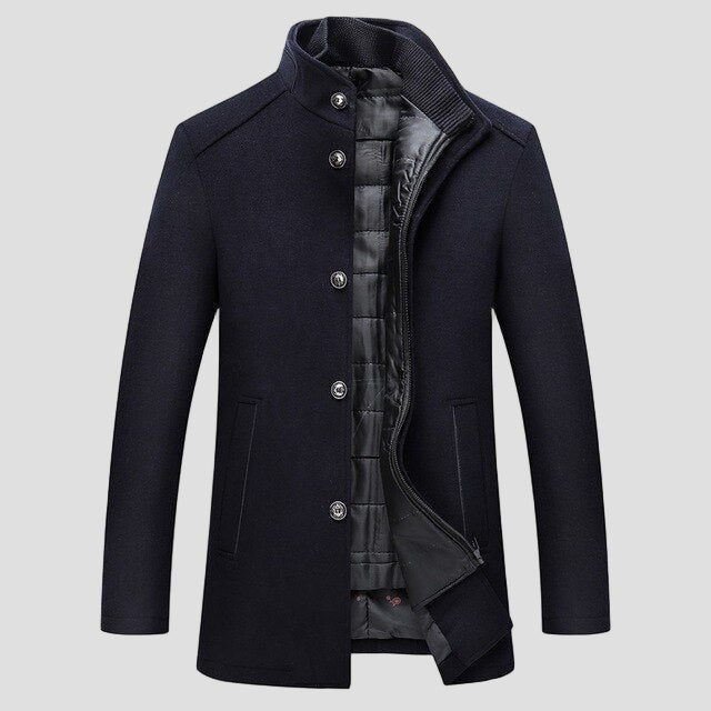 Charles | Men's Quilted Stand Collar Coat