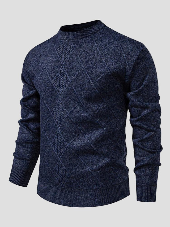 Jackson | Textured Knit Crewneck Sweater