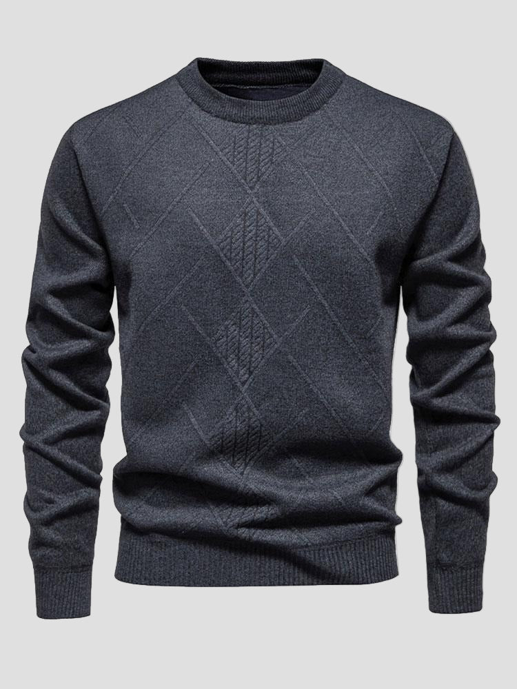 Jackson | Textured Knit Crewneck Sweater