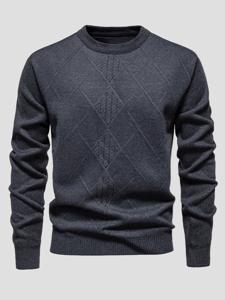 Jackson | Textured Knit Crewneck Sweater